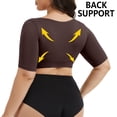 thumbnail image 6 of ANYFIT WEAR Women Plus Size Shapewear Upper Arm Shaper Short Sleeve Body Slimmer Compression Top, 6 of 7