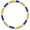 Arctic Ice |Yellow/White/Dark Blue Chain 16 inches, variant on Men's baseball necklace, 10mm rhinestone beaded choker, 16/18/20 inches, strong elastic sparkling ice chain, cool baseball accessory, a gift for team members and fans.