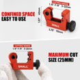 thumbnail image 3 of SHALL Tubing Cutter Tool, Heavy Duty Pipe Cutter 3/16"-2" OD, Mini Tube Cutter 1/8"-7/8", Steel Pipe Cutter for Metal, Copper, Aluminum, Co, 3 of 8