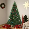 thumbnail image 3 of Dextrus 7.5ft Artificial Christmas Tree, Spruce Holiday Christmas Pine Tree with 1346 Branch Tips & Foldable Base, for Home, Office and Party Decor, Green, 3 of 9