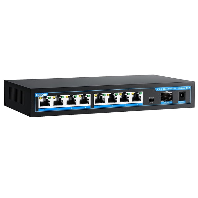 Conmutador Ethernet TEROW de 8 puertos y 2,5 Gbps con 1x10G SFP+
