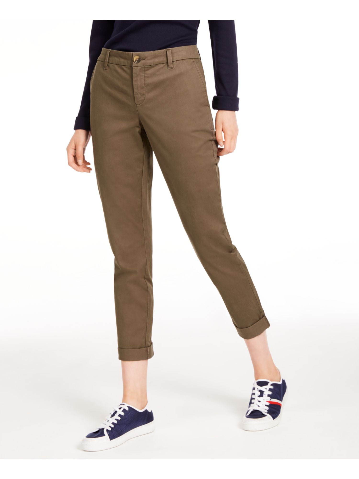 TOMMY HILFIGER Womens Green Capri Pants Size: - Walmart.com