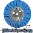 thumbnail image 4 of Airway Buffing Wheel Kit 4 Piece Kit (1 Pcs White & 1 Pcs Orange & 1 Pcs Blue & 1 Pcs Yellow) 8" In Diameter 5/8" In Arbor Hole 12 Ply For Angle Grind, 4 of 5