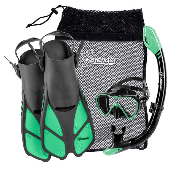 Seavenger Aviator Diving Kit/Snorkeling Set | Kids and Adults (Peppermint, XS/XXS)