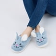 thumbnail image 6 of Ecetana Womens Fuzzy Slippers 3D Rabbit Closed Back Slippers Fluffy Non-Slip Indoor Warm House Slippers for Women, 6 of 7