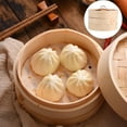thumbnail image 4 of 1 Set Bamboo Food Steamer Kitchen Premium Steamer Handmade Steamer Basket, 4 of 9