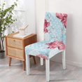 thumbnail image 4 of Bright Wildflower Tropical Flower and Leaves Artistic Dining Chair Covers Set of 4 Washable Polyester Stretch Slipcovers Removable Protector for Rustic Decor, 4 of 7