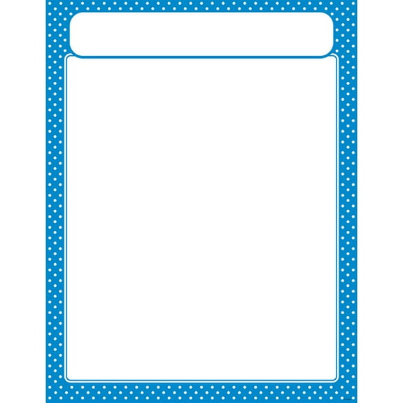 T-38618 - Polka Dots Blue Learning Chart by Trend Enterprises Inc.