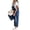 Deep Blue, variant on Women Loose Adjustable Strap Denim Bib Overall Jeans Distressed Wide Leg Baggy Overalls Jumpsuit Blue XXL