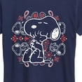 thumbnail image 3 of Peanuts - Snoopy American Hug Paisley Short Sleeve Graphic T-Shirt, 3 of 6