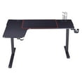 thumbnail image 4 of Urbanpro Modern Metal Gaming Desk with Built-in Outlets in Black, 4 of 16