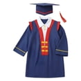 thumbnail image 2 of WENXIAOO Unisex Graduation Cap and Gown Graduation Ceremony Outfit Various Styles Navy Cap and Gown Outfit for Boys Girls Formal Academic Robe Outfit 13-14 Years, 2 of 6