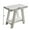 White, variant on Weathered Walnut and Gray Side Table with Shelf / Rectangular Top for Home Display