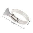 thumbnail image 4 of OUNONA 2-Pack Stainless Steel Hose Clamps Heavy Duty Adjustable Hose Clips for Industrial and Home Use Securing, 4 of 5