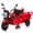 Red, variant on Cirui 12V Kids Electric 3-Wheel Cargo Truck with 12.6" Extra Wide Seat,Dump Truck with Extra Large Storage Bed, Music, LED Lights, 2WD,Ride on Toy Car for Boys Girls Aged 3+, Green