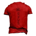 thumbnail image 3 of Dwelliawo 250 Anniversary Usa Shirt Men Crewneck Short Sleeve Tops Usa American Flag Print Casual T Shirt Plus Size Fabric T-Shirt Red L, 3 of 3