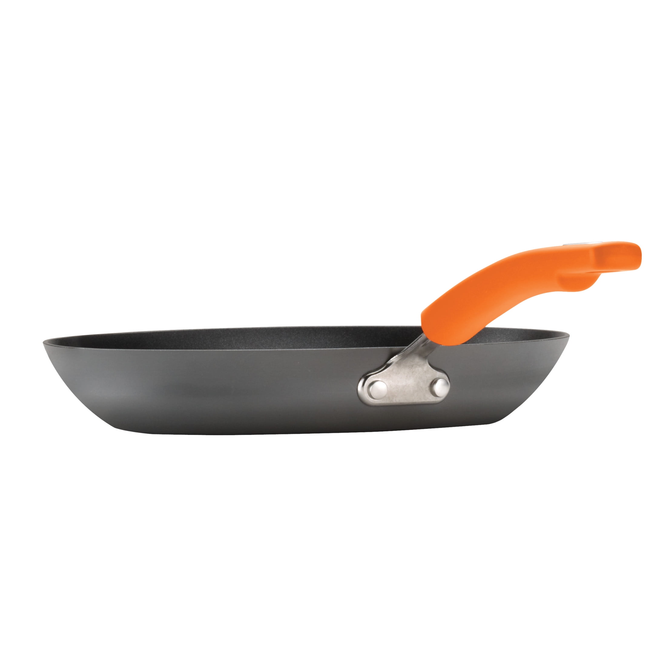 Rachael Ray Hard Enamel 12-1/2 Divided Skillet- Orange 