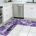 thumbnail image 3 of Purple Abstract Kitchen Mats for Floor Set of 2, Floor Mat Carpet Runner Area Rug Washable, Purple Home Kitchen Decor and Accessories Stuff, 17x30 and 17x47 Inch, 3 of 6
