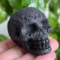 thumbnail image 2 of MATROOY 2" Natural Volcanic rock Carved Skull Quartz Crystal Skull Reiki Healing 1PC, 2 of 9