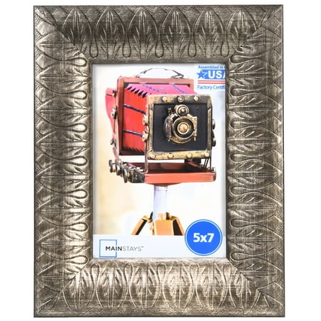 5x7 silver mainstays embossed pewter frame walmart