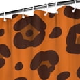 thumbnail image 3 of Orange and Brown Of Leopard Print Shower Curtain 36"x72" ,Bathroom Decorative Shower Curtains Set with 12 Hooks,Modern Waterproof Washable Shower Curtain, 3 of 6