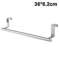 thumbnail image 1 of Modern Towel Bar with Hooks for Bathroom and Kitchen, Brushed Stainless Steel Towel Hanger Over Cabinet, 1 of 8