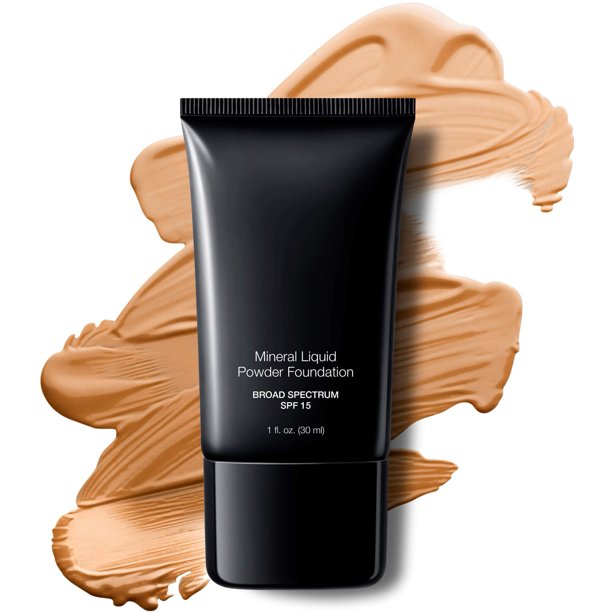 Base en polvo líquido mineral Jolie SPF 15 1 fl. Onz. Hipoalergénico - Para todo tipo de piel (Beige natural)