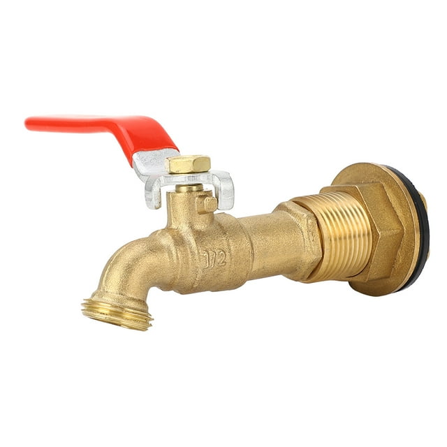 Grifo De Barril De Lluvia Grifo De Barril De Lluvia Válvula De Bola De Cuarto De Vuelta De 1/2 Pulgada Grifo De Barril De Lluvia Con Mamparo Para Tanques De Agua Tinas Piscinas Bañera