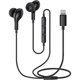 thumbnail image 1 of wonima11 Wired Headphones Earbuds for iPhone with Lightning Connector,Apple MFi Certified, Magnetic Wired Ear Buds Earphones with Built-in Mic Compatible 14 13 12 11 Pro Max X XS XR 8 7 Plus(Black), 1 of 1