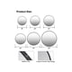 thumbnail image 3 of 20/24/30/32 pulgada 5mm extra - thick round mirror con matte negra aluminum alloy frame. hd moderno cute wall mirror para nursery, sala de estar, vanity, 3 of 8