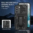 thumbnail image 5 of For Samsung S21 FE Case with Belt Clip Holster, Heavy Duty Military Grade Drop Protective, 360° Rotating Kickstand Shockproof TPU Shell Durable Rugged Cover For Samsung Galaxy S21 FE, Black, 5 of 15