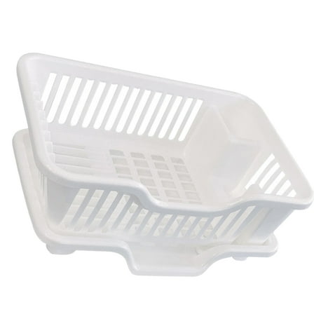 Dish Drainer Sink Drying Rack Dryer Cabinet Organizer Shelf White