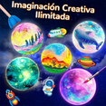 thumbnail image 3 of Luz Nocturna Lunar 3d Diy Kit Para Pintar Tu Propia Lámpara Xtellar multicolor, 3 of 4