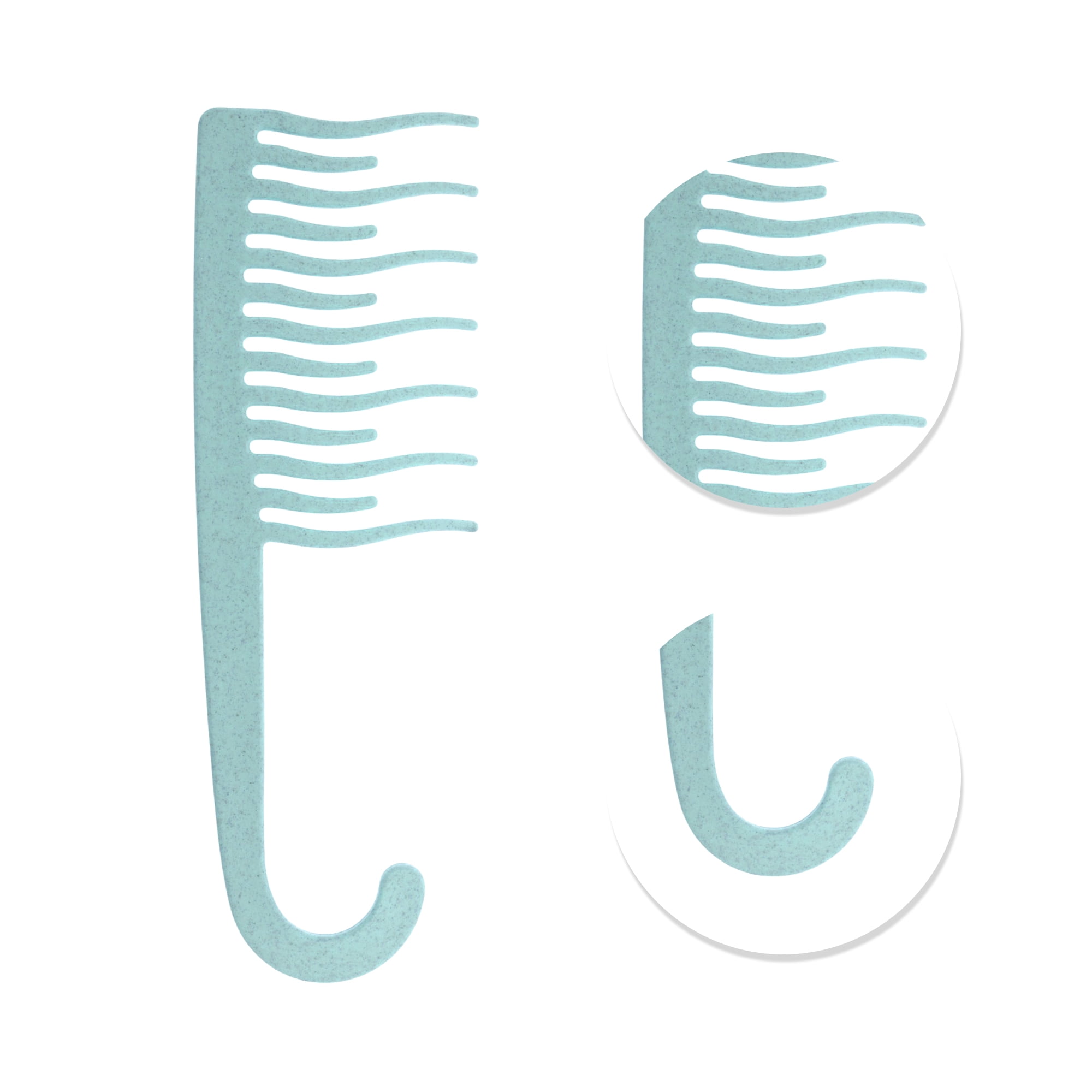 Unique Bargains 1 Pc Simple Durable Hair Comb for All Hair Types Styles Blue
