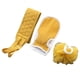 thumbnail image 1 of Juego de 3 esponjas exfoliantes para baño, elimina impurezas y suaviza la piel, incluye toalla larga para espalda, color amarillo, material de silicona resistente y seguro., 1 of 6
