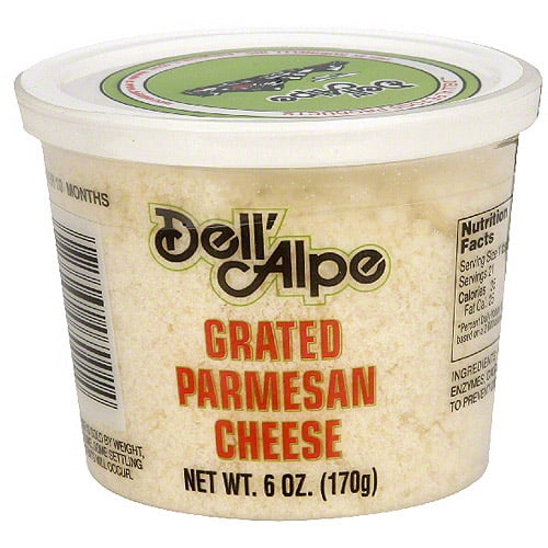 Dell' Alpe Grated Parmesan Cheese, 6 oz (Pack of 12) by Generic