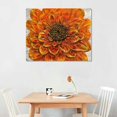 thumbnail image 2 of Orinice Flower Orange Black Outline Fine Art Aesthetic Poster & Print Wall Painting for Home Decor - Ready to Hang Canvas Artwork for Living Room Bedroom Office Classroom Kitchen Bathroom, 2 of 6