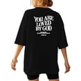 thumbnail image 4 of Womens Fashion Casual Top Crew Neck T Shirts Summer Short Sleeve Casual Loose T Shirts Top Casual T Shirt for Women Women Workout Tops Women Technical Pants Tops Women Casual Womens Solid Color T, 4 of 5