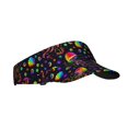 thumbnail image 2 of Daiia Rainbow Jellyfishes Pattern Sport Sun Visor Hats Visor Cap Adjustable Empty Top Baseball Cap Cotton Ball Caps for Women and Men, 2 of 8