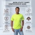 thumbnail image 5 of Crown Craze® High Visibility Work T-Shirts Men's Performance Tee Shirts (Safety Neon Mix Pack 2, M), 5 of 9