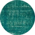 thumbnail image 1 of Ahgly Company Indoor Round Abstract Teal Green Abstract Area Rugs, 5' Round, 1 of 6