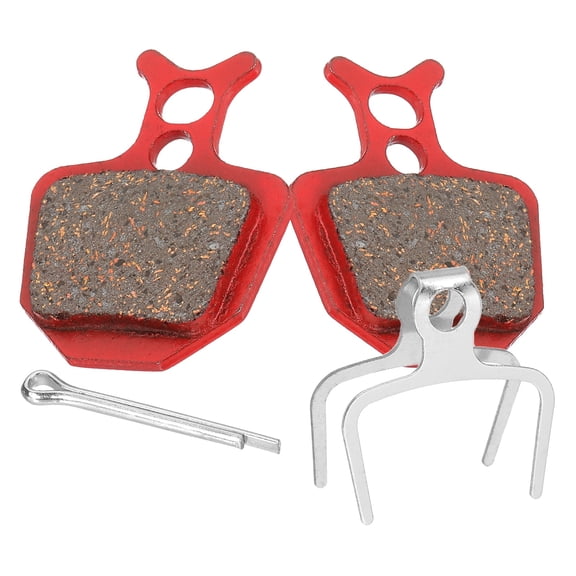 Disc Brake Pad 1.06" x 1.32" Semi-Metallic Resin Bike Brake Pads with Spring and Pin for BB7 M355 M446 M640 Mountain Road Bikes, Red