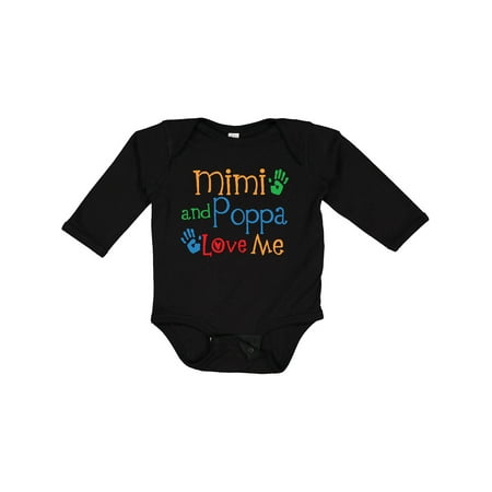 

Inktastic Mimi and Poppa Love Me Gift Baby Boy or Baby Girl Long Sleeve Bodysuit