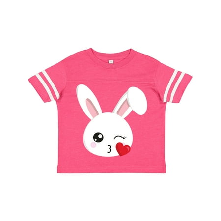 

Inktastic Cute Bunny Little Bunny White Bunny Heart Kiss Gift Toddler Boy or Toddler Girl T-Shirt