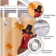 thumbnail image 5 of Thanksgiving Shower Curtain, Fall Harvest Pumpkin Bath Curtain Maple Leaves Turkey Bathroom Curtain Waterproof Fabric Machine Washable with 12 Hooks, 5 of 6