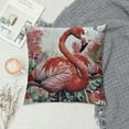 thumbnail image 2 of Nawypu  Tropical Design Watercolor Pink Flamingo Throw Pillow Cases Home Sofa Decorative Cushion Covers 18"x18" (Pink Flamingo), 2 of 5