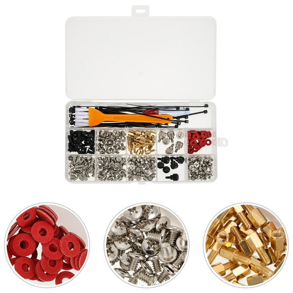 FENGGUIQU 1 Box Nickeling Plastic Screw Set Assortment Tool Kit for Diy Enthusiasts and Tech Professionals