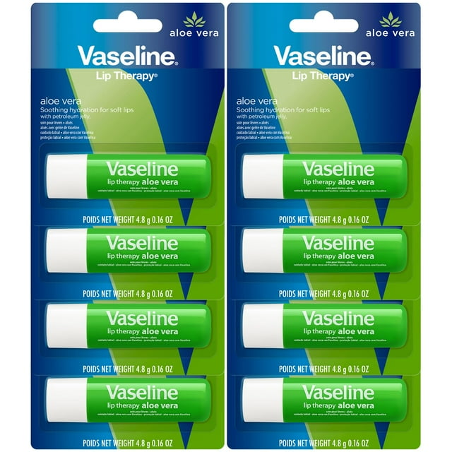 Bálsamo labial Vaseline Lip Therapy Aloe Fresh, paquete de 8 unidades, 4 ml