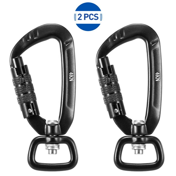 2pcs Swivel Carabiner Clip 360° Rotatable Spinner Carabiner Small Auto