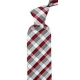 thumbnail image 3 of Scott Allan Collection Burgundy & Gray Tie for Men | Standard Size 3.3" Adult Necktie, 3 of 6